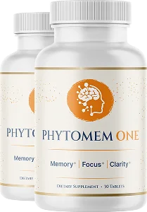 Two bottles of Phytomem One chewable tablets with the three e-books